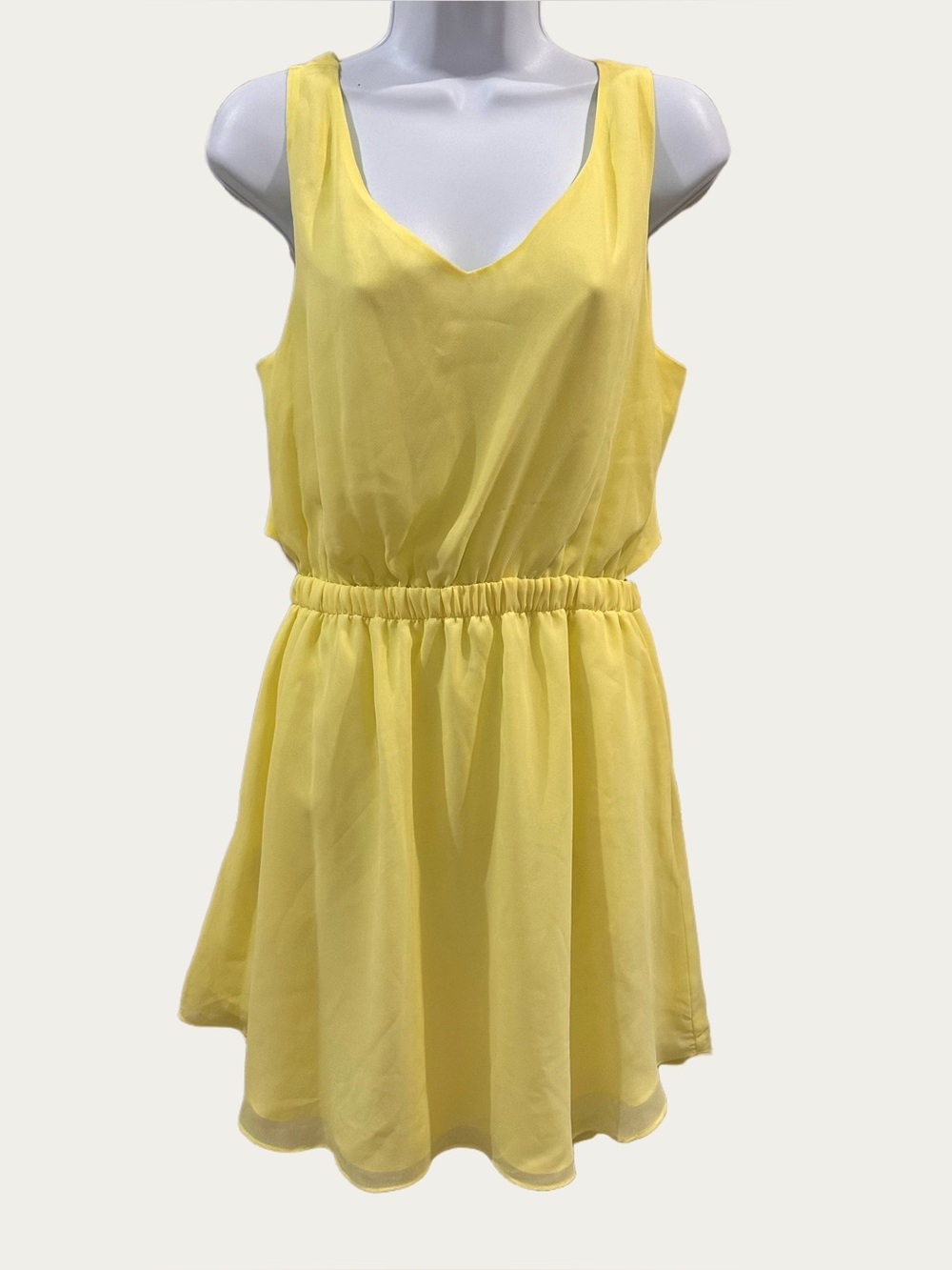 BCBGeneration Sunshine Yellow Mini Dress Peekaboo Small